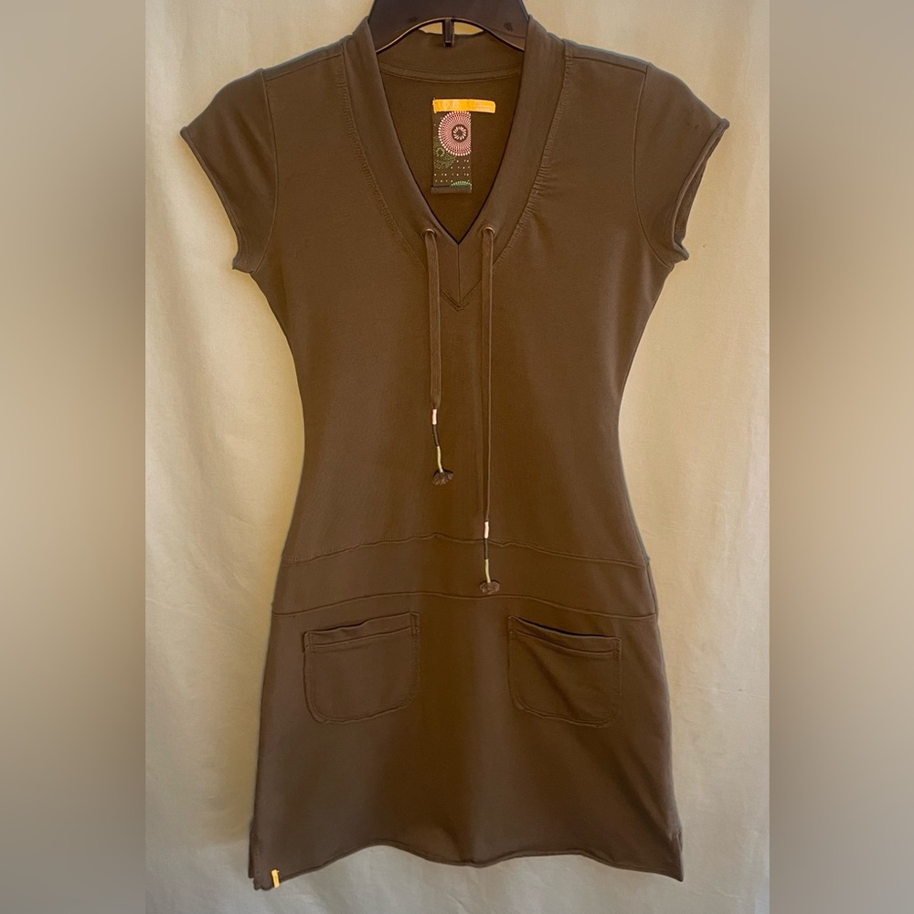 LOLË green mini dress